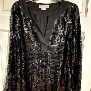 Michael Kors Black Sequin Tunic